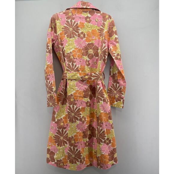 Show Me Your Mumu Nancy Trench Coat SZ Medium Retro‎ Garden Floral Flower Power - Picture 6 of 12